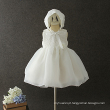 chapéus brancos crocheted bebê meninas de aniversário vestidos de festa de princesa